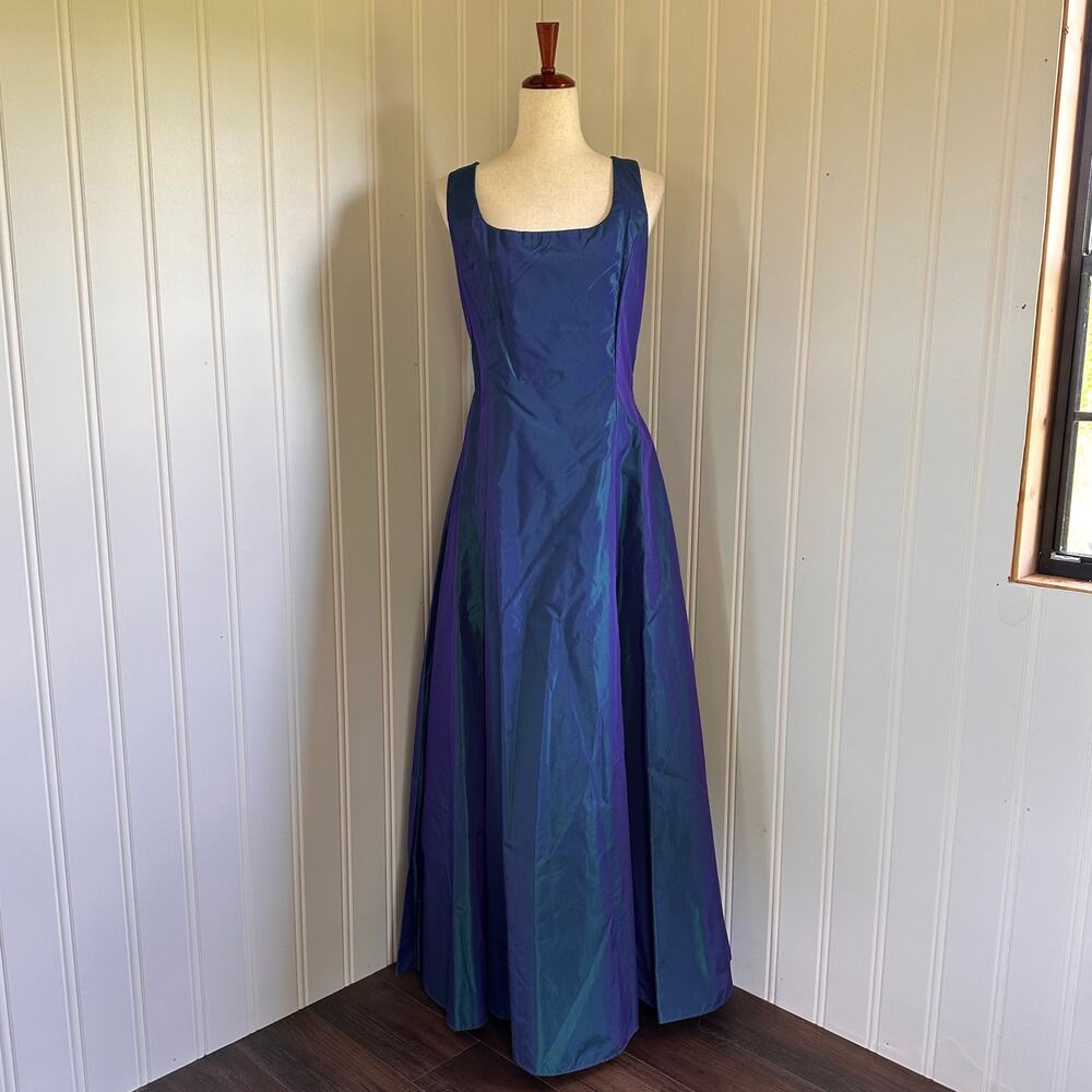 Vintage Y2K Volup Corset Blue Maxi Gown 14